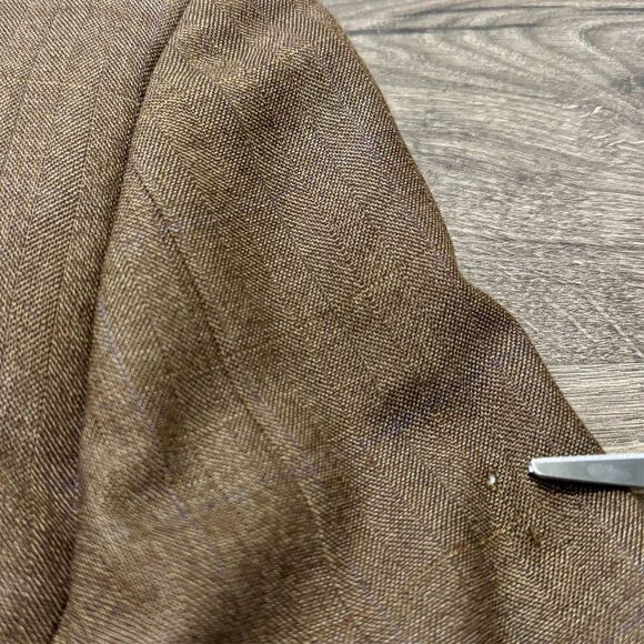 J.Crew Ludlow Slim Fit Blazer Coat 40S Brown American Wool Herringbone 2-Button - Picture 6 of 14